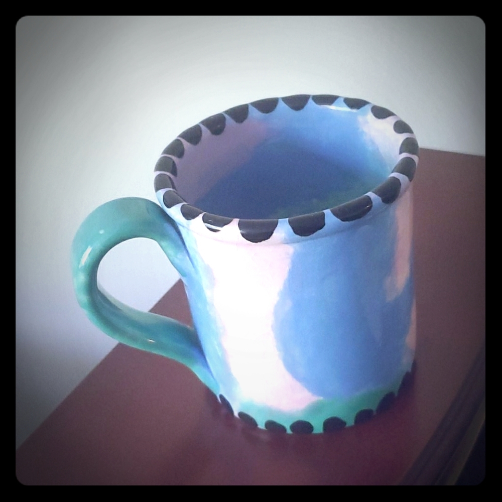 hand painted coffee mug